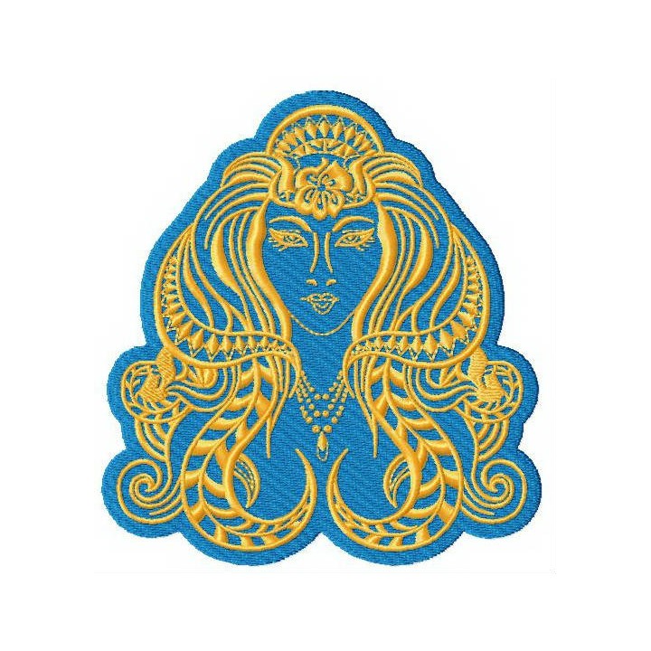 Ancient woman embroidery design - Embroidery Design