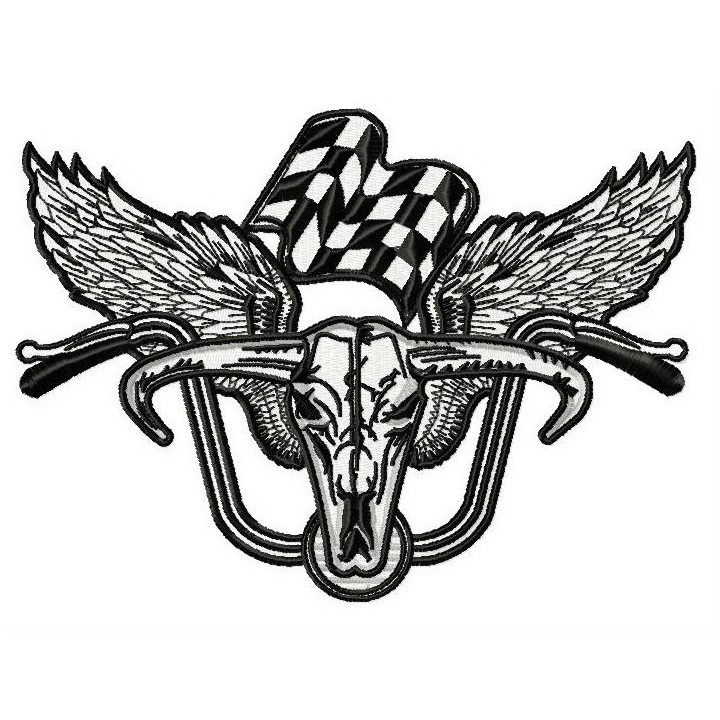 Biker's wings 2 embroidery design - Embroidery Design