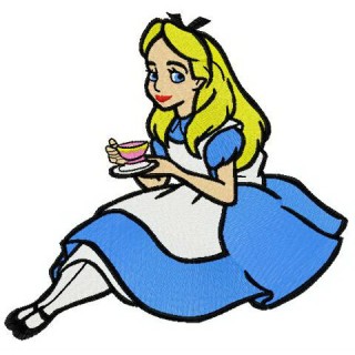 Tea time in Wonderland embroidery design - Embroidery Design