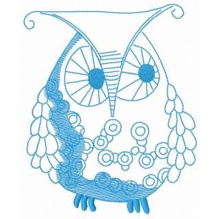 Bizarre owl 2 embroidery design - Embroidery Design