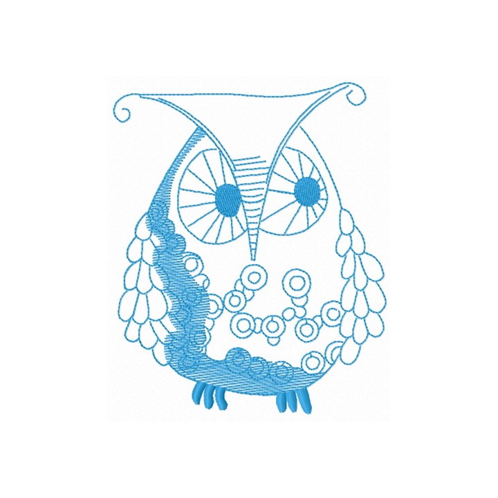 Bizarre owl 2 embroidery design - Embroidery Design