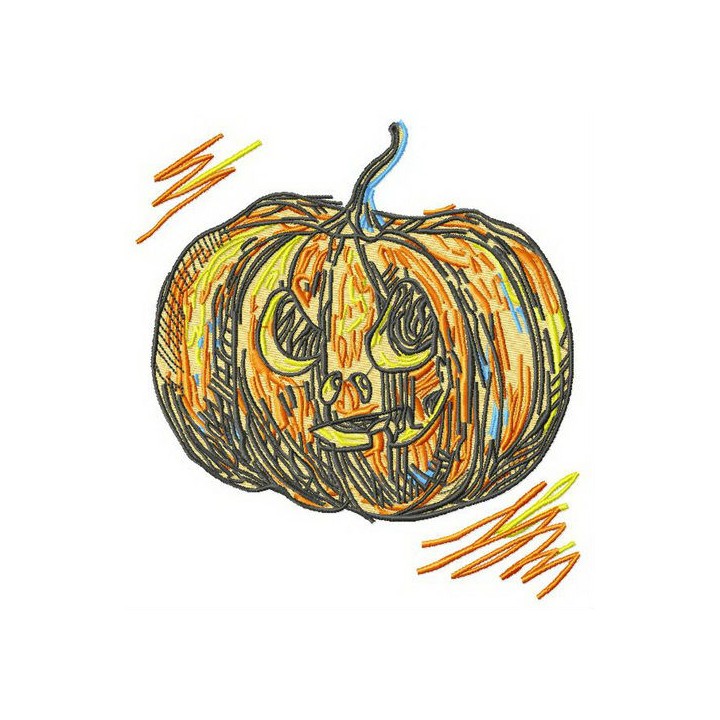 Scary pumpkin 2 embroidery design - Embroidery Design