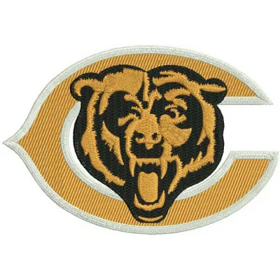 Chicago Bears logo 2 embroidery design preview showcasing the iconic team emblem for stitching on apparel and accessories.