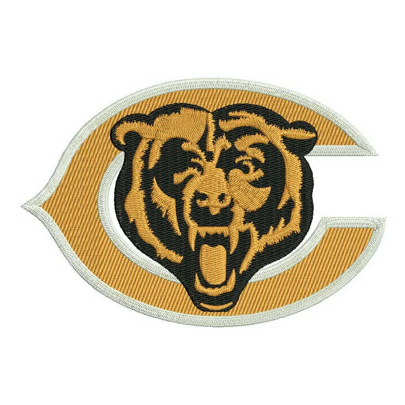 Chicago Bears logo 2 embroidery design preview showcasing the iconic team emblem for stitching on apparel and accessories.