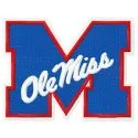 Ole Miss Rebels logo embroidery design showcasing the iconic symbol for stitching on apparel and accessories.