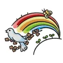 Vibrant Rainbow 2 embroidery design showcasing colorful arcs, perfect for summer-themed stitching projects.