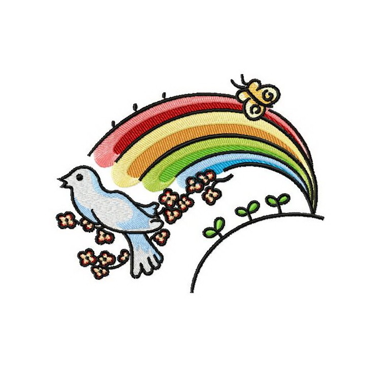 Rainbow 2 embroidery design - Embroidery Design