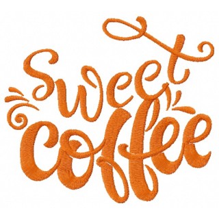 Sweet coffee embroidery design - Embroidery Design