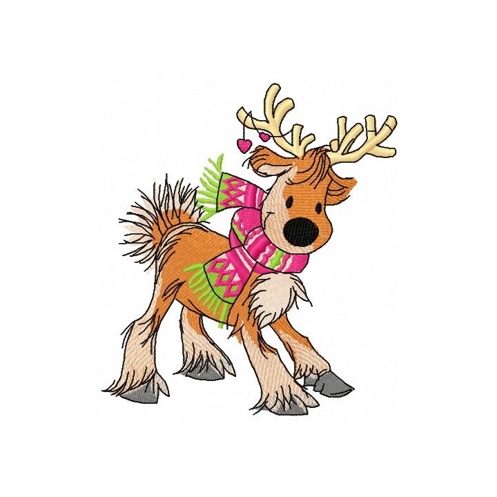 Deer's date 5 embroidery design - Embroidery Design