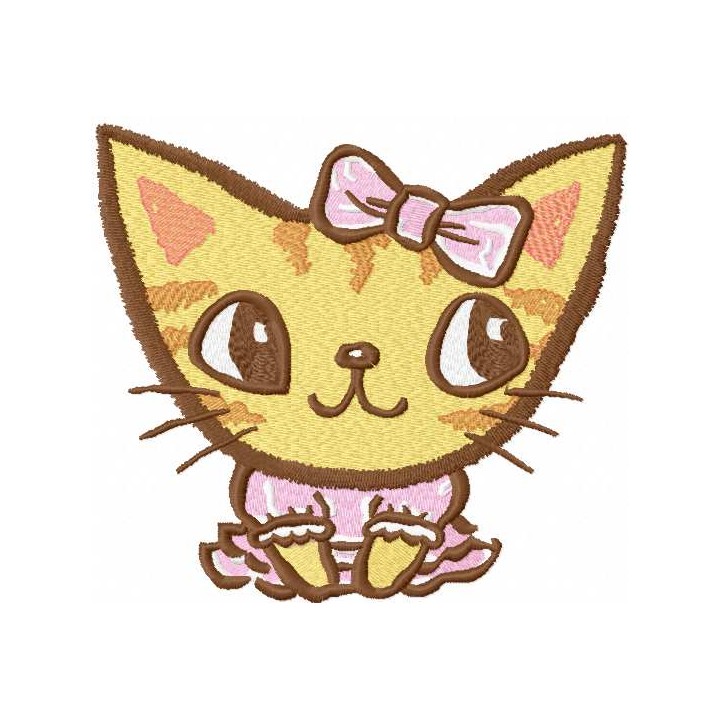 Cute kitty 25  embroidery design - Embroidery Design