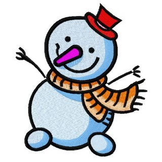 Happy snowman 4 embroidery design - Embroidery Design