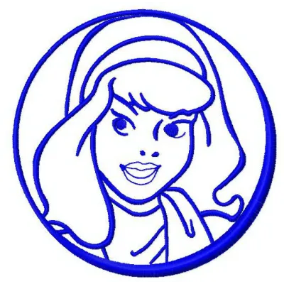 Daphne Blake 2 embroidery design from Scooby Doo, showcasing a colorful and whimsical stitched motif.