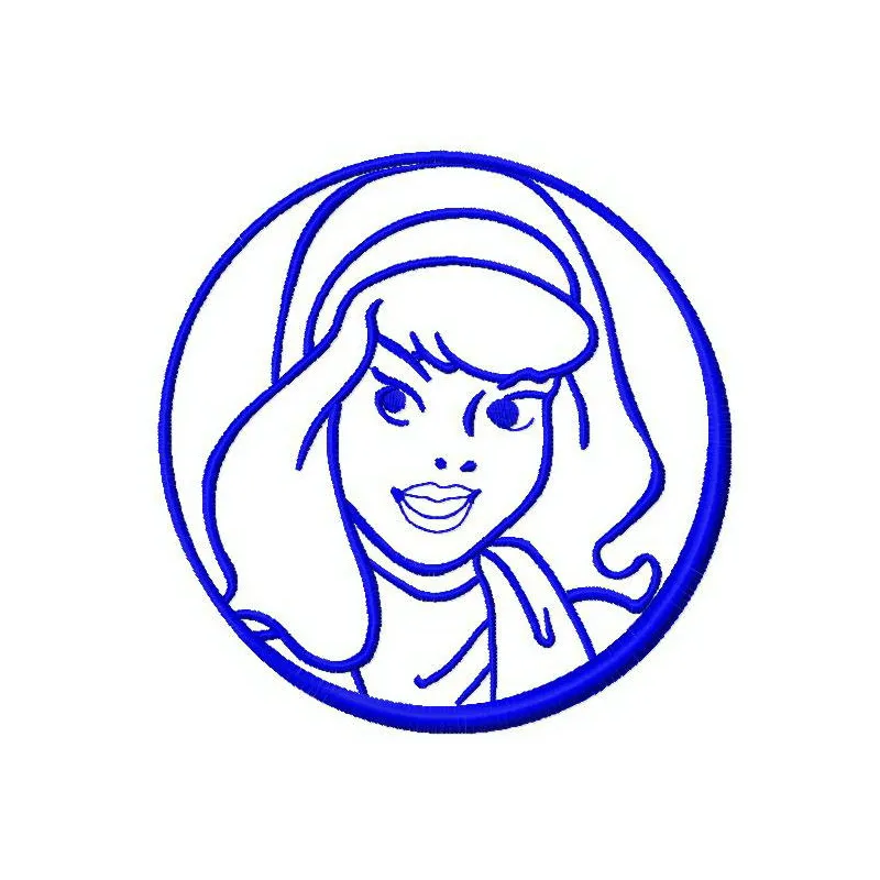 Daphne Blake 2 embroidery design from Scooby Doo, showcasing a colorful and whimsical stitched motif.