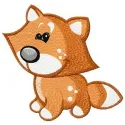 Tiny fox embroidery design featuring a whimsical fox motif, ideal for stitching on t-shirts and tote bags.