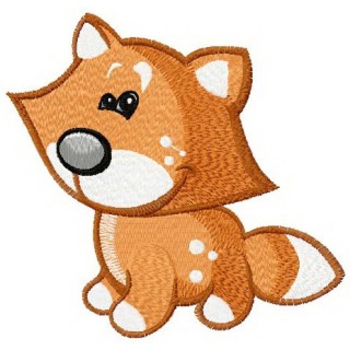 Tiny fox embroidery design - Embroidery Design