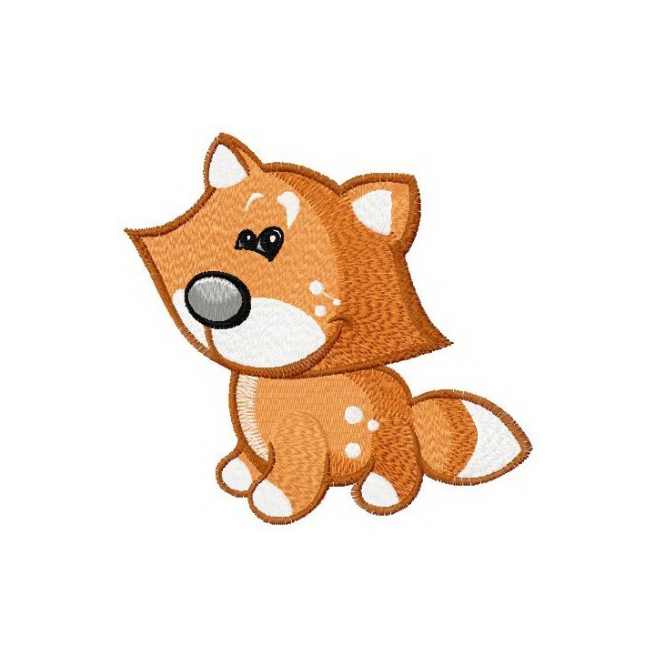 Tiny fox embroidery design - Embroidery Design