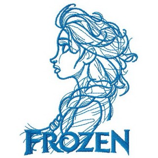 Elsa sketch 9 embroidery design - Embroidery Design