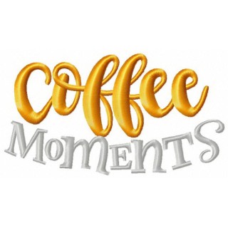 Coffee moments embroidery design - Embroidery Design