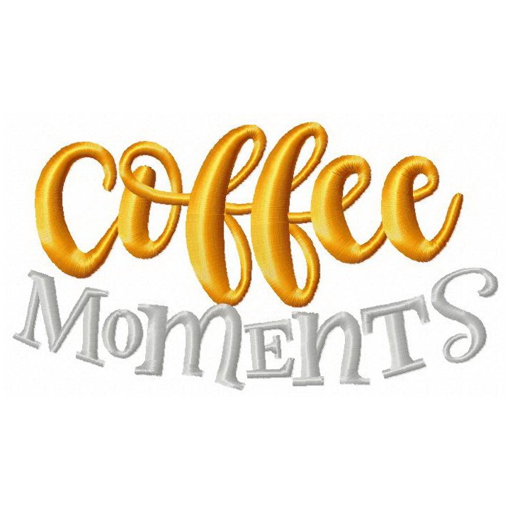 Coffee moments embroidery design - Embroidery Design