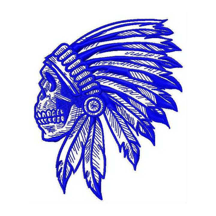 Indian skull 2 embroidery design - Embroidery Design