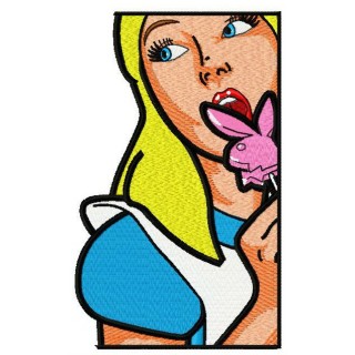Alice with lollipop 2 embroidery design - Embroidery Design