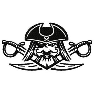 Pirate's beach surfing team 5 embroidery design - Embroidery Design