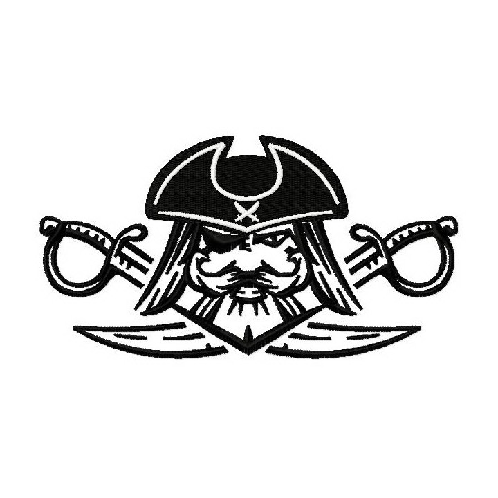 Pirate's beach surfing team 5 embroidery design - Embroidery Design