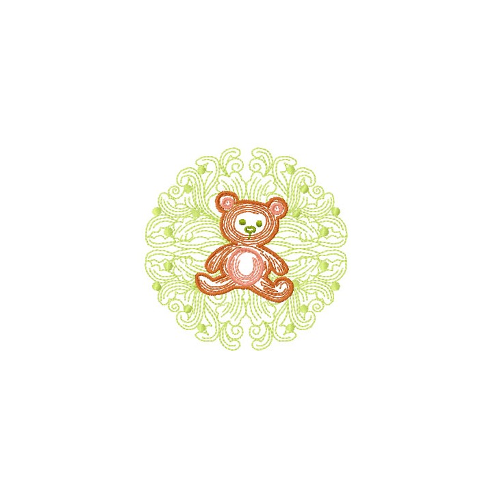 Cute small teddy embroidery design - Embroidery Design