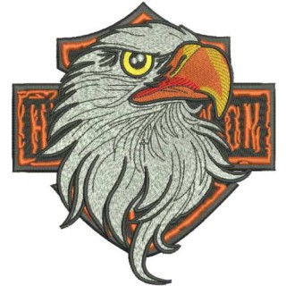 Harley Davidson Eagle logo 7 embroidery design - Embroidery Design