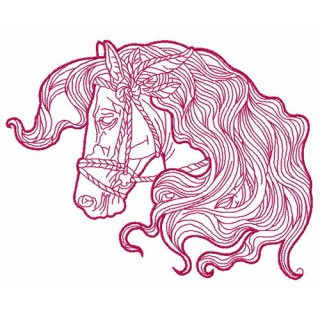 Romantic horse 5 embroidery design - Embroidery Design