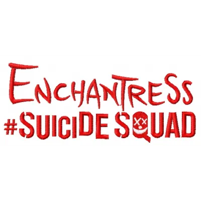 Preview of the Enchantress 3 embroidery design from the Suicide Squad collection, showcasing intricate details.