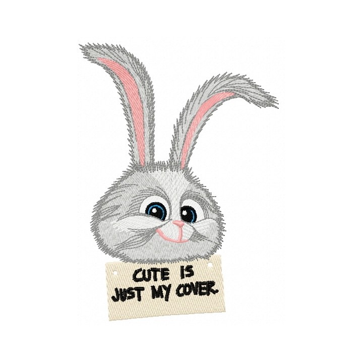 Cute is just my cover 2 embroidery design - Embroidery Design