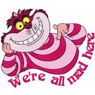 cheshire Cat smile embroidery design - Embroidery Design