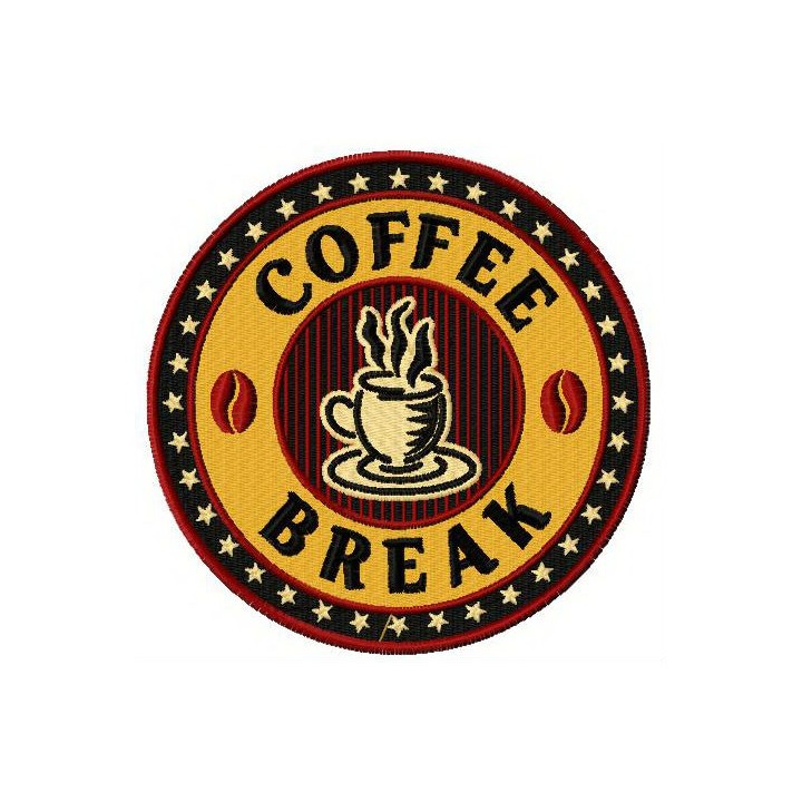 Coffee break 4 embroidery design - Embroidery Design