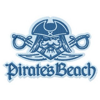 Pirate's beach Surfing team 3 embroidery design - Embroidery Design