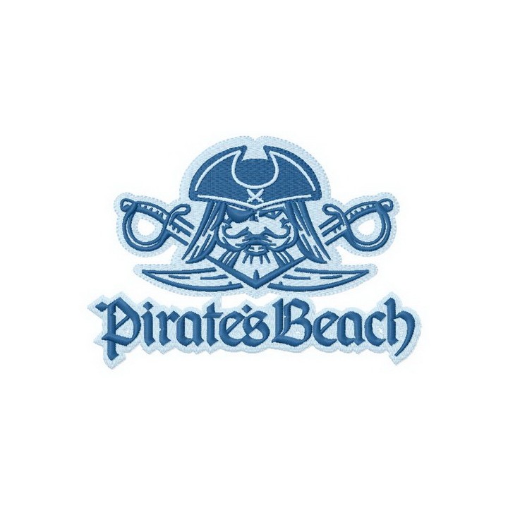 Pirate's beach Surfing team 3 embroidery design - Embroidery Design