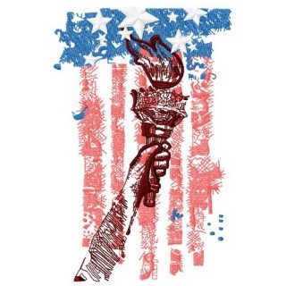 Torch of liberty 3 embroidery design - Embroidery Design