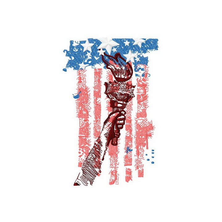 Torch of liberty 3 embroidery design - Embroidery Design