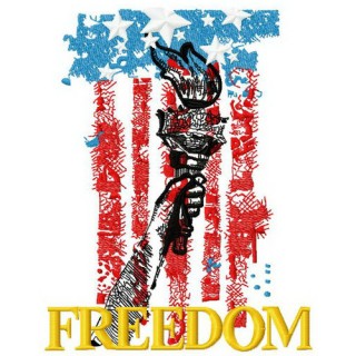 Torch of liberty 2 embroidery design - Embroidery Design