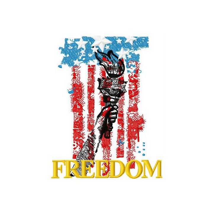 Torch of liberty 2 embroidery design - Embroidery Design