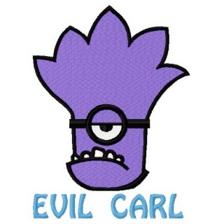 Purple Minion 3 embroidery design - Embroidery Design