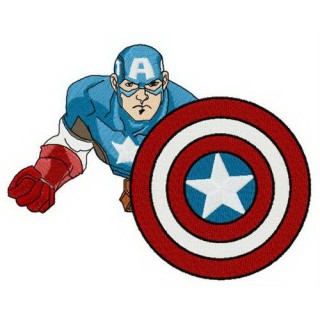 Courage of  Captain America embroidery design - Embroidery Design