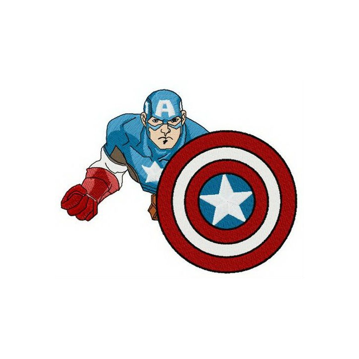 Courage of  Captain America embroidery design - Embroidery Design
