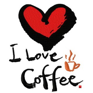 I love coffee 2 embroidery design - Embroidery Design