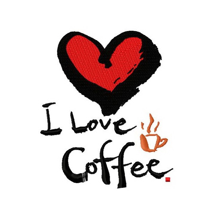 I love coffee 2 embroidery design - Embroidery Design
