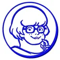 Preview of the Velma 2 embroidery design featuring a Scooby Doo theme, ideal for stitching on t-shirts and tote bags.