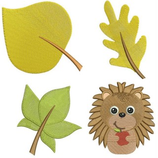 Autumn forest set embroidery design - Embroidery Design