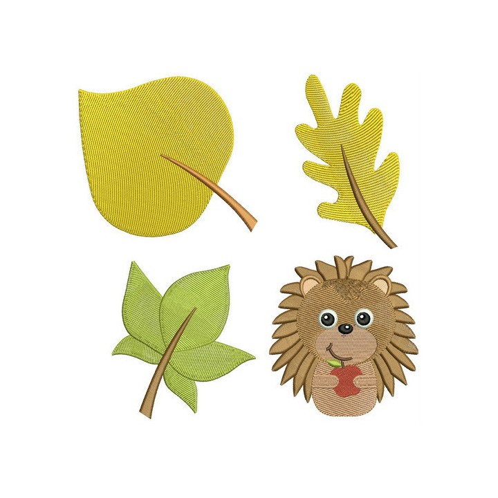 Autumn forest set embroidery design - Embroidery Design