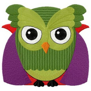 Owl in cloak embroidery design - Embroidery Design
