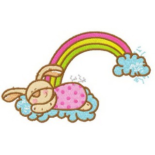 Rainbow dreams embroidery design - Embroidery Design